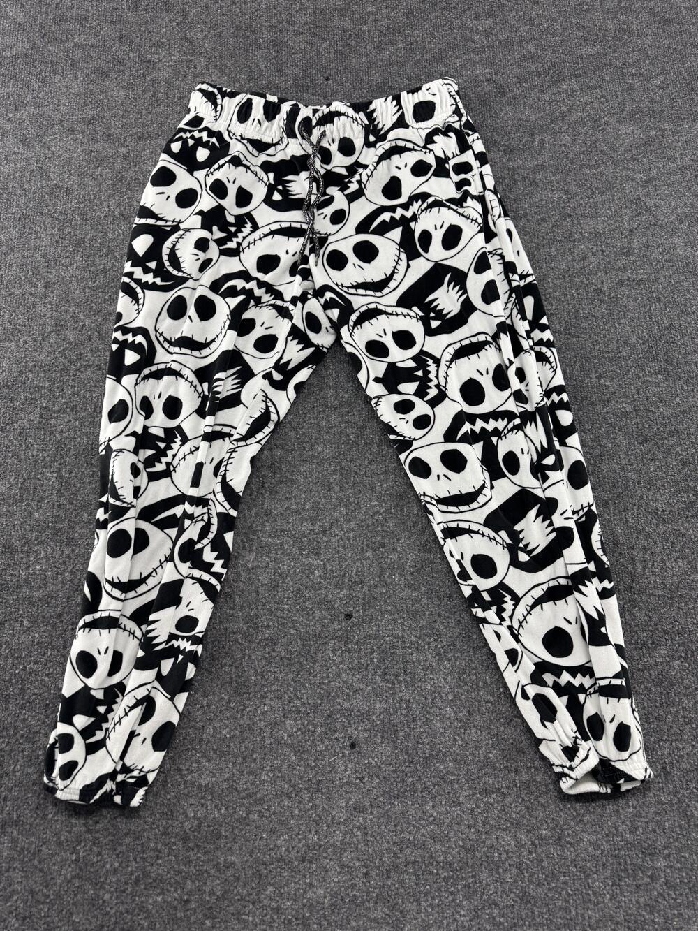 Disney Nightmare Before Christmas Pajama Pants Kids 8-10 Jack Fleece Black